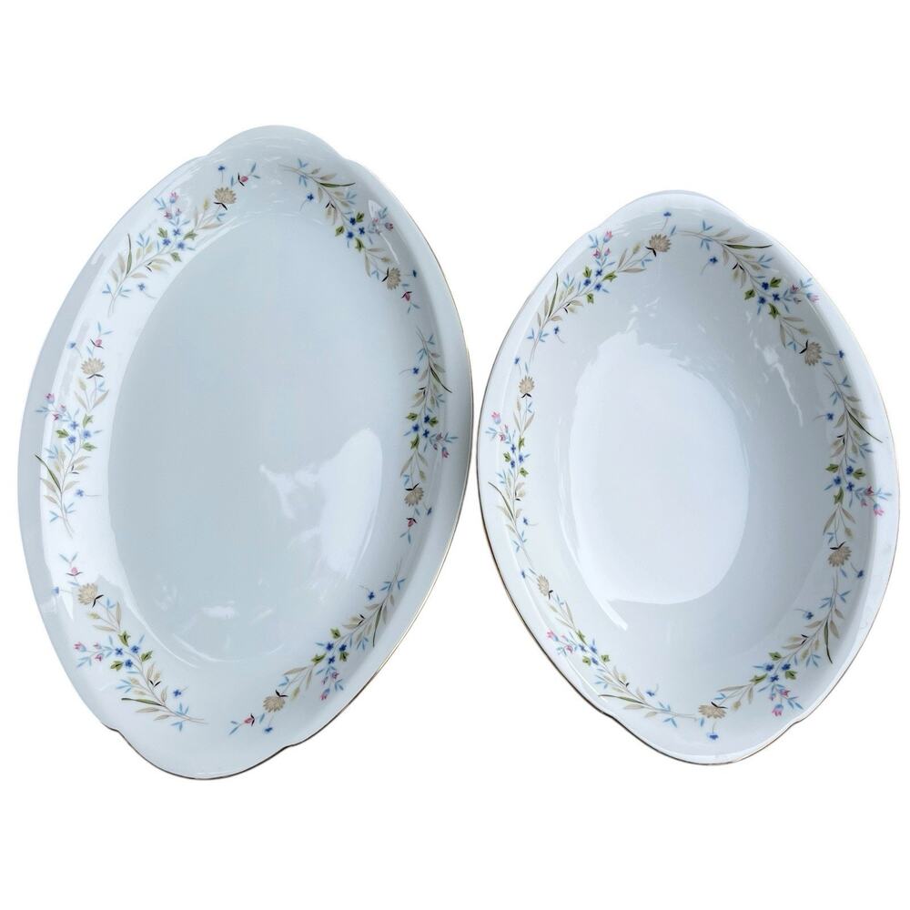 Royal Song | Vtg MCM 5443 Gaiety China Set Serving Platter & Bowl Gold Japan